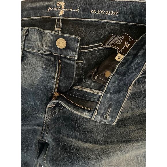 7 For All Mankind Jeans Women’s Size 25 Dark Wash Straight Leg Mid Rise Denim - Picture 3 of 3